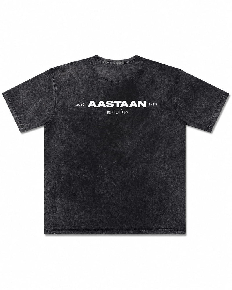 Black Aastaanofficial Essentials Acid Wash T-shirt
