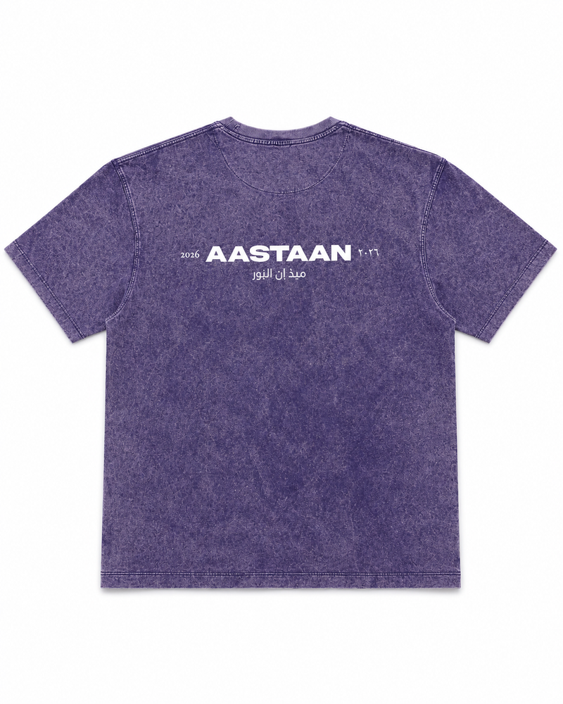 Purple Aastaanofficial Essentials Acid Wash T-shirt