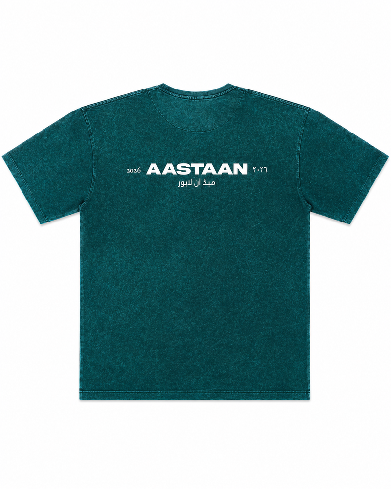 Green Aastaanofficial Essentials Acid Wash T-shirt
