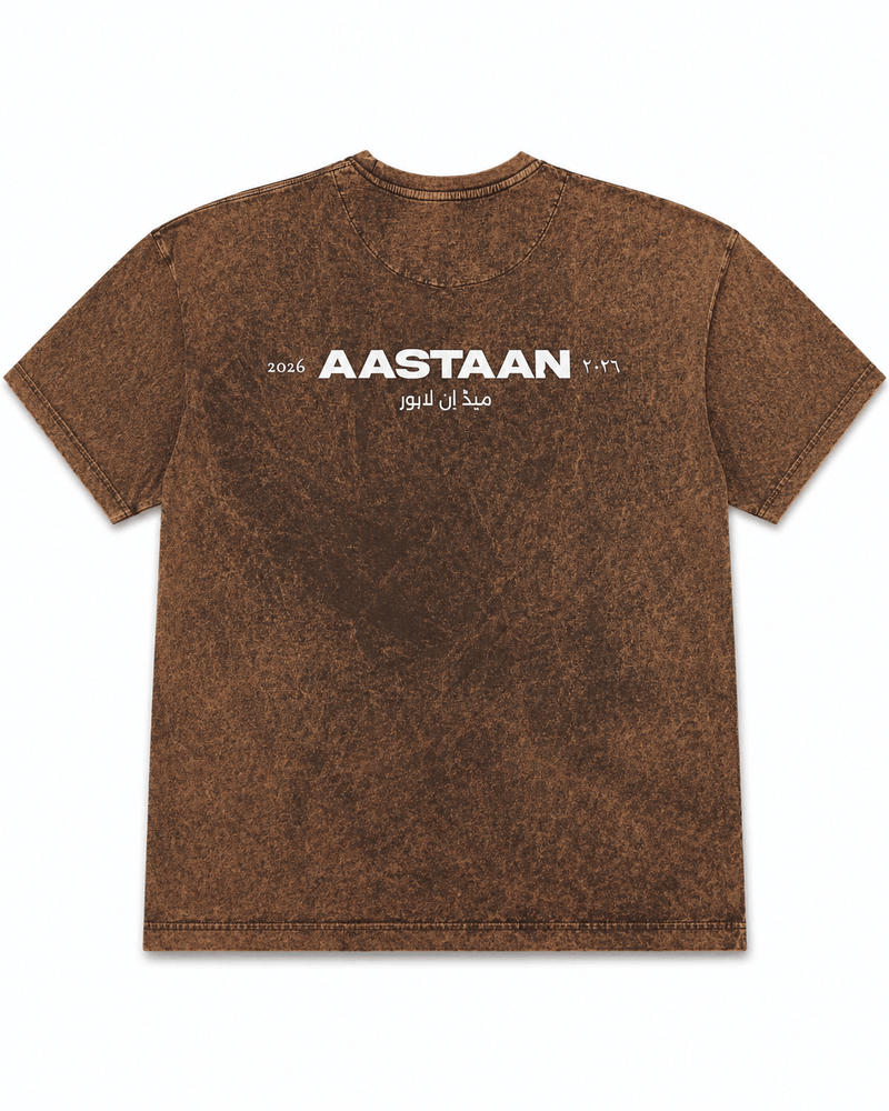 Brown Aastaanofficial Essentials Acid Wash T-shirt